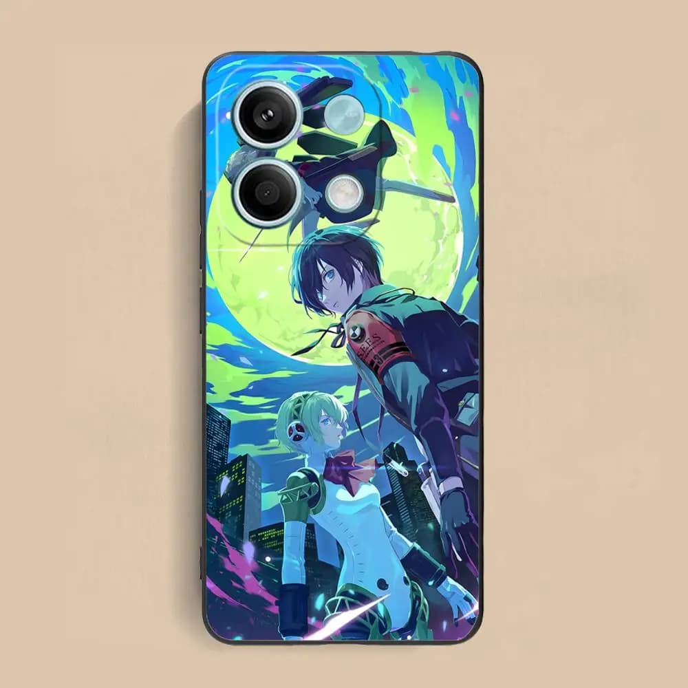 Capa colorida para Xiaomi Redmi Note 14 com arte anime futurista Metaphor Refantazio proteção luxo