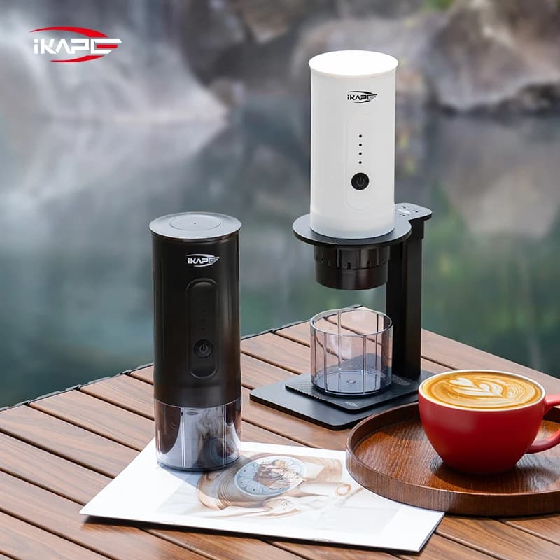 Ikape cafeteira portátil kapo k1/cápsula de café 2 em 1 espresso elétrica sem fio portátil/para casa/carro/acampamento ao ar livre/trave