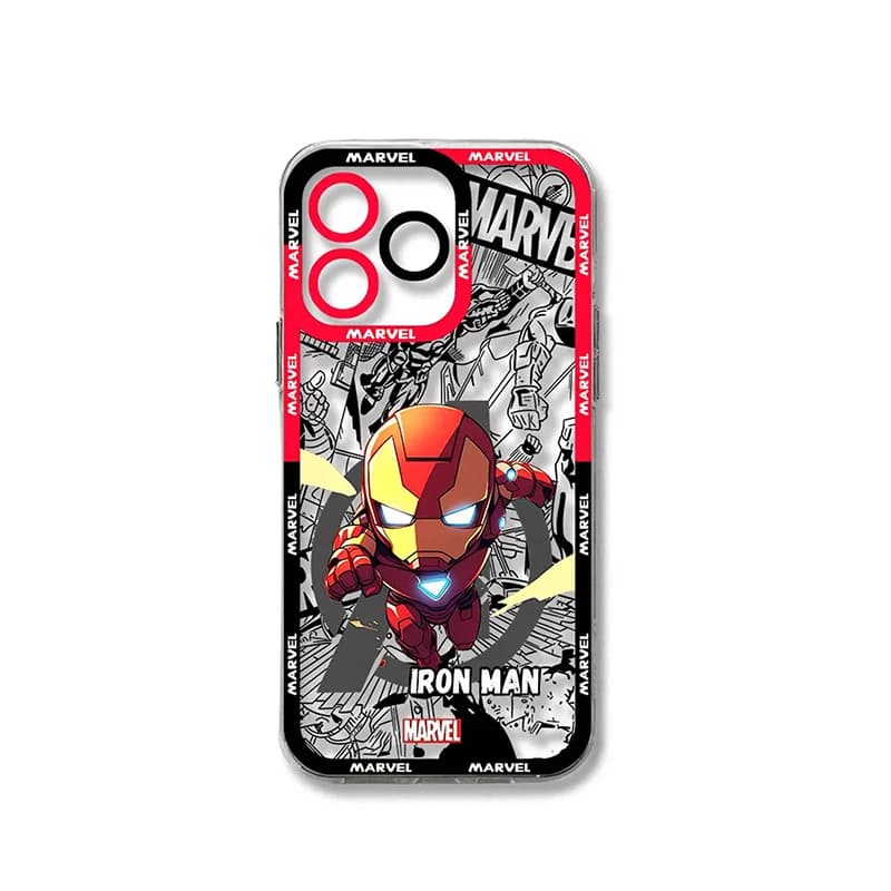 Capa Marvel Homem de Ferro e Homem-Aranha para Samsung Galaxy A56 A36 A26 A16 A06 A55 A35 A25 A15 A05 A05S A34 A24 A14 A54 A13 A23 A33 A53