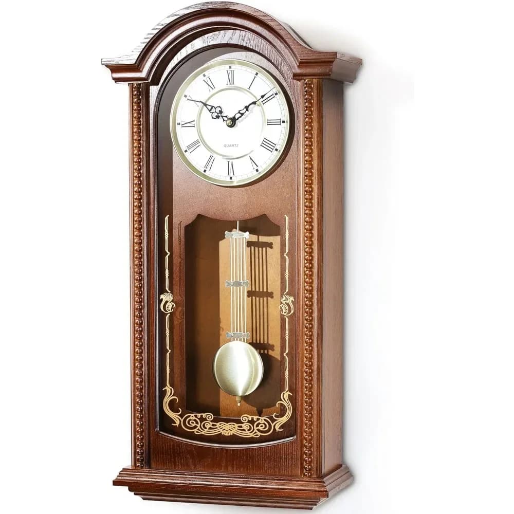Gabinete do relógio de parede vintage com moldura de elemwood e controles