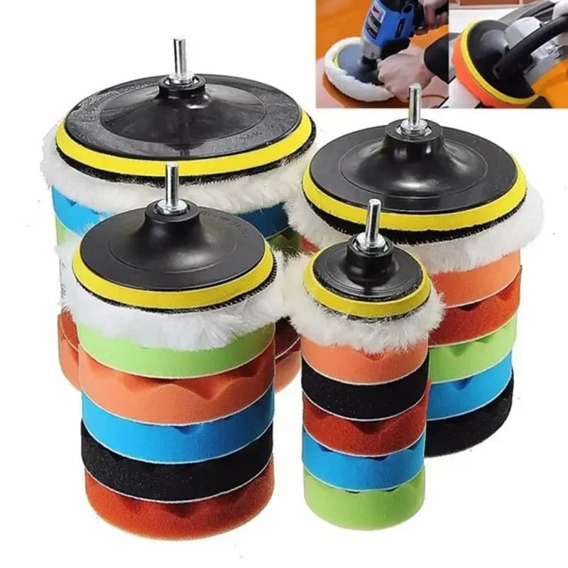 Kit de esponjas de polimento para carro com 8 peças multicoloridas