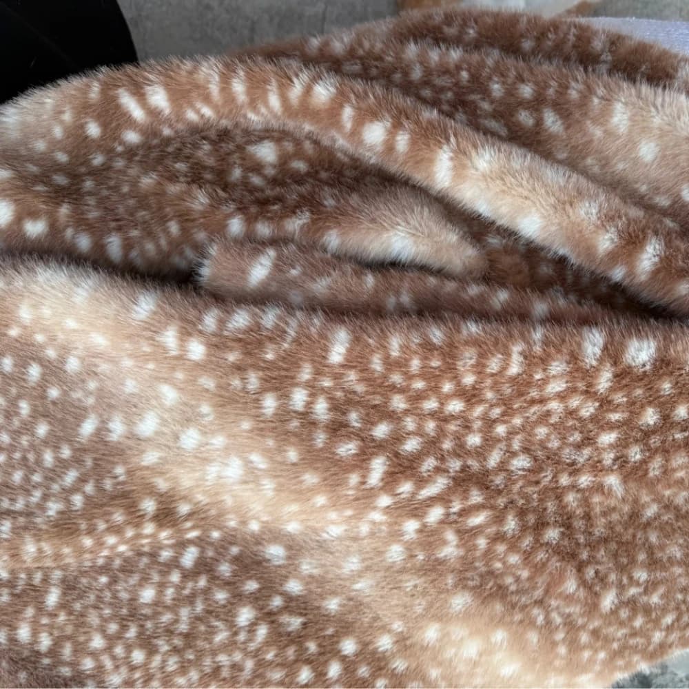 Tecido de Pelúcia de Alta Densidade com Estampa de Cervo, Padrão de Leopardo e Cervo Sika, para Confecção de Roupas e Artesanato DIY