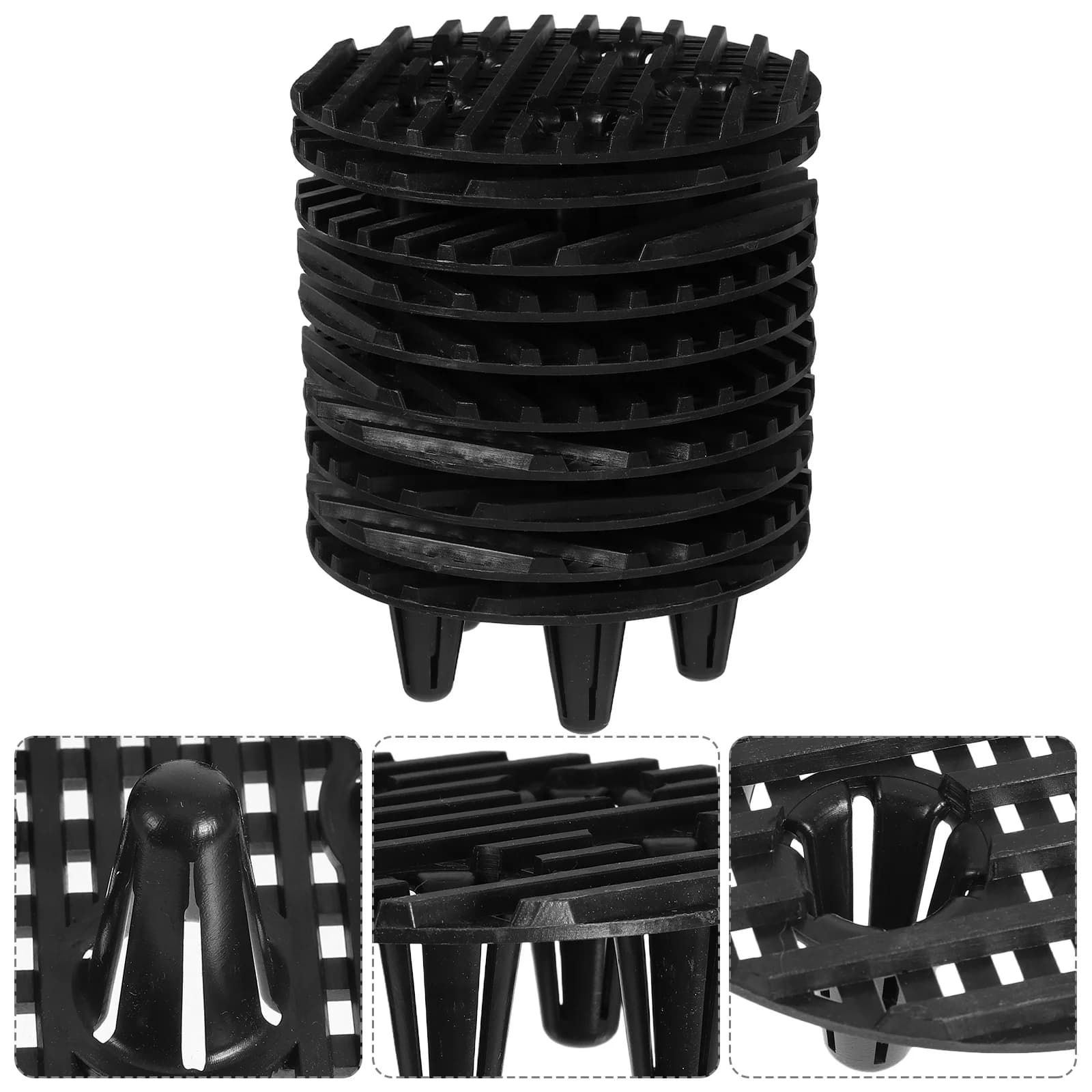 Suporte para vaso de flores para pátio, 10 peças, pés de plástico resistentes, elevador para plantas de jardim, protetor de deck, bandeja de suporte de recipiente