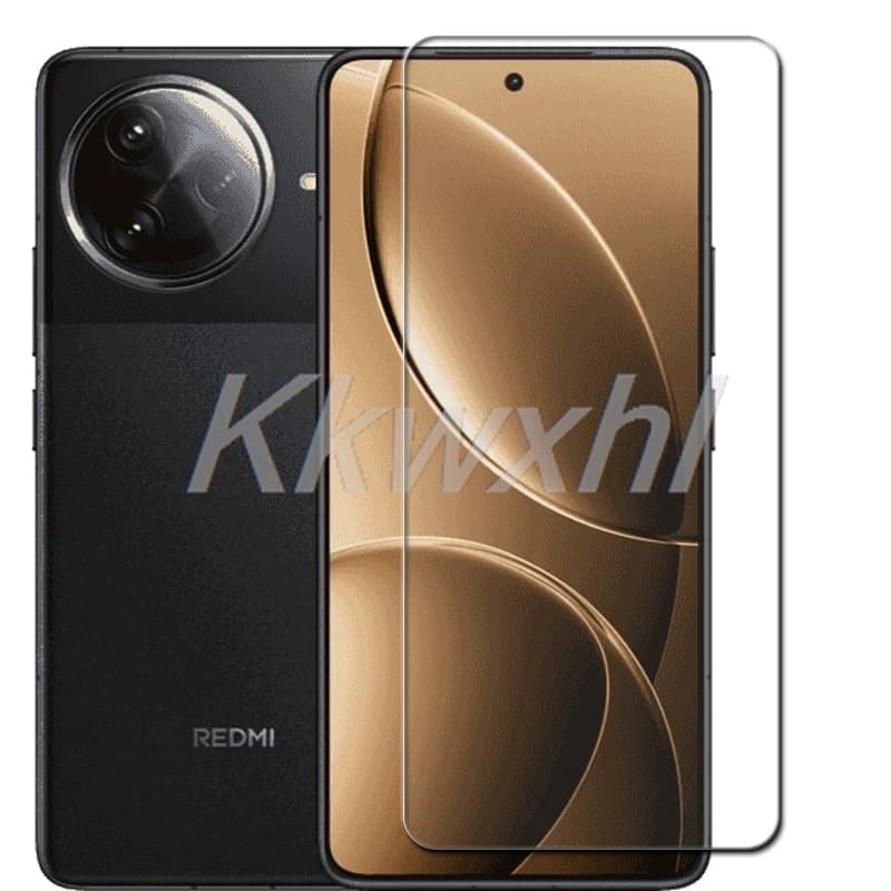 Protetor de tela de vidro temperado transparente para Xiaomi Redmi K90 Pro Max com alta resistência 9H