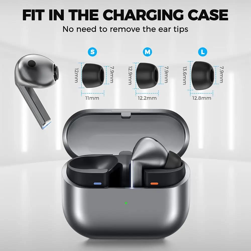 1 Conjunto de Pontas de Ouvido de Espuma de Memória para Fones de Ouvido Samsung Galaxy Buds3 Pro, Substituição de Protetores Auriculares, 3 Pares (S/M/L), 4 Pares (XS/S/M/L)