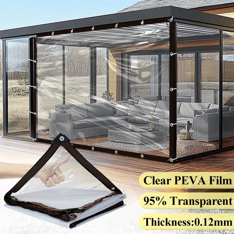 Pano impermeável transparente à prova de chuva e protetor solar para jardim