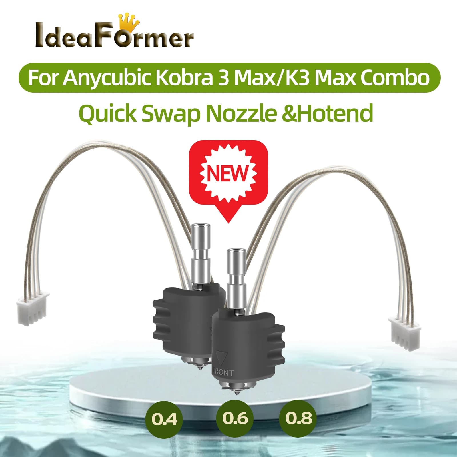 Acessórios de hotend de cerâmica para impressora 3D Anycubic Kobra 3 Max com troca rápida de bocais