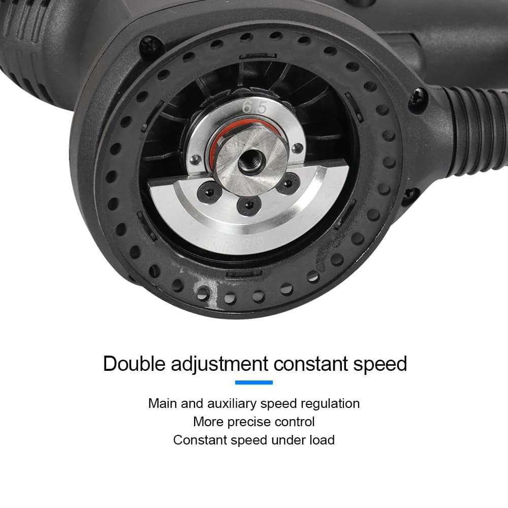 Detalhe do ajuste duplo de velocidade da lixadeira HONGMAI Orbit 3mm com controle preciso e constante