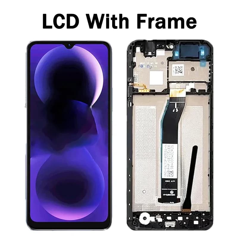 Tela LCD com frame para Xiaomi Poco C61 6,71 polegadas púrpura com touch screen e alta resolução