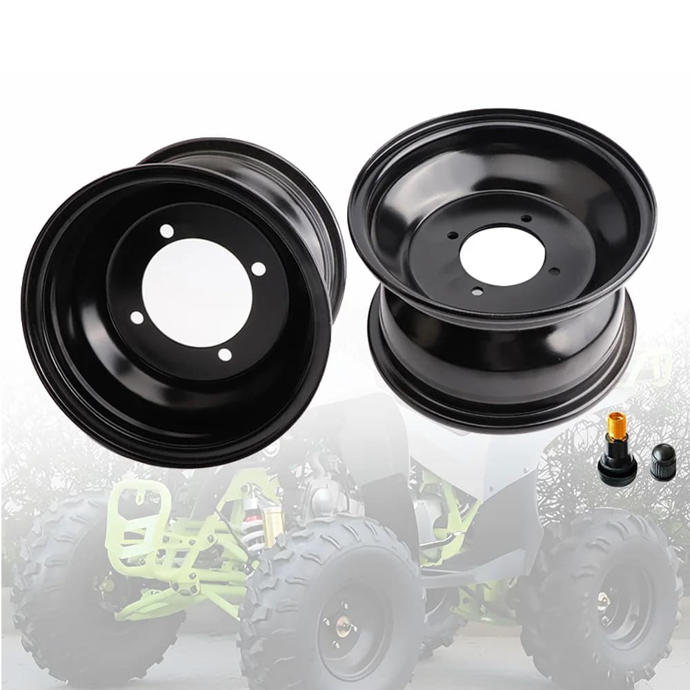 Aro de cubo de roda de liga traseira dianteira, 8 polegadas, 4 furos, adequado para a maioria dos pneus 125cc-250cc atv go kart utv buggy quad dirt bike 19x7-8 18x9.5-8