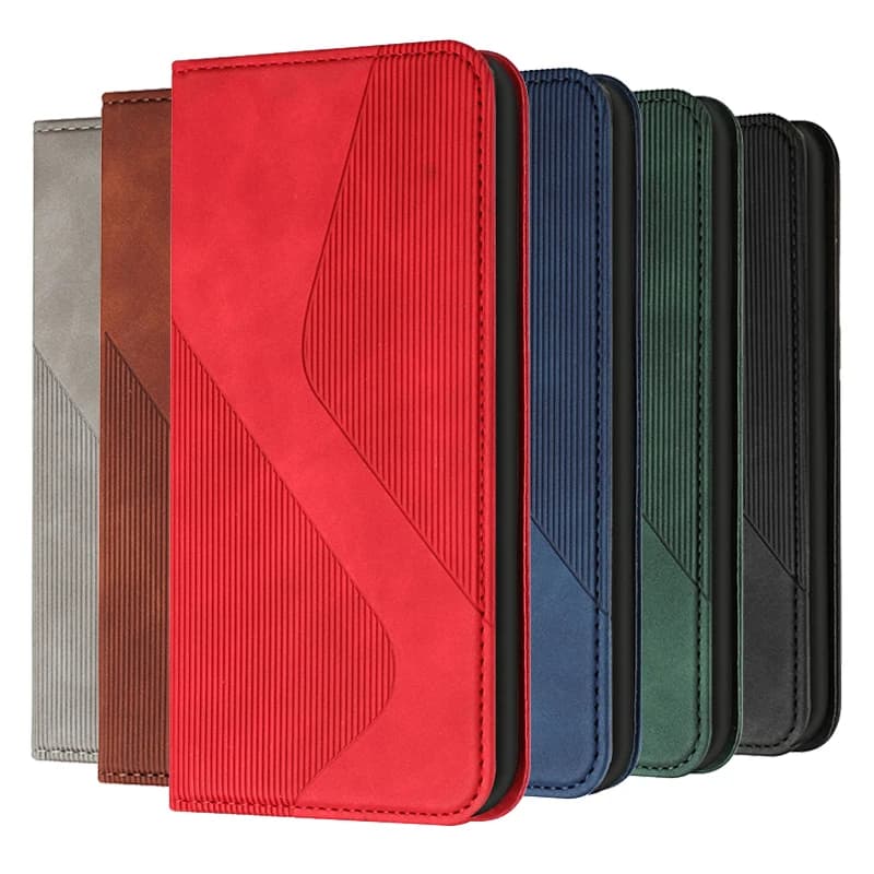 Capas de couro magnético para Xiaomi Redmi 10 2022, Note 10 5G, Nota 10T, 10S, 10Pro, 10 Pro Max, Mi10T, 10S, 10I, 10A, com design flip carteira.