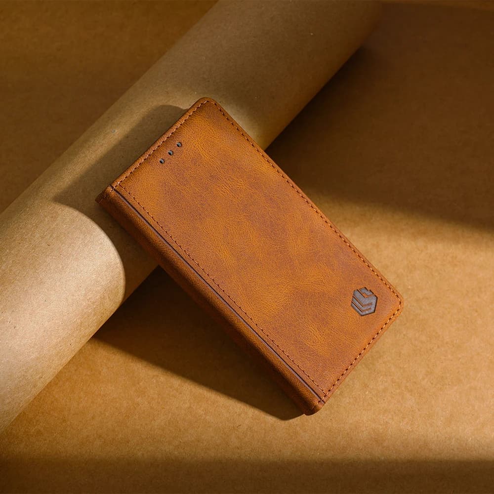 Capa carteira marrom em couro para celular Motorola Moto G10 G20 G30 G50 G60 G100 G200 G40 Fusion G82 G72 G62 G31 G41 G51 G71 G71S G22 G52 G42 G32