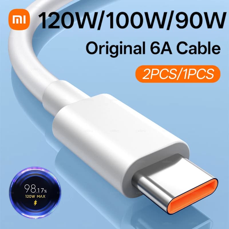 Cabo USB Tipo C Xiaomi 120W 6A Original - 2PCS/1PCS
