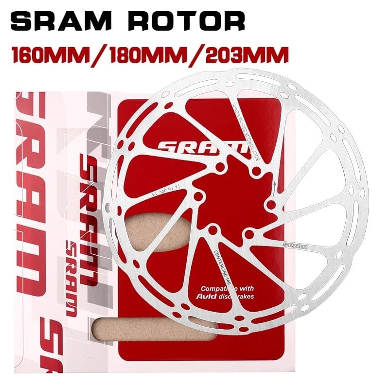 Rotore de freio de bicicleta SRAM 160mm 180mm 203mm branco com detalhes em vermelho