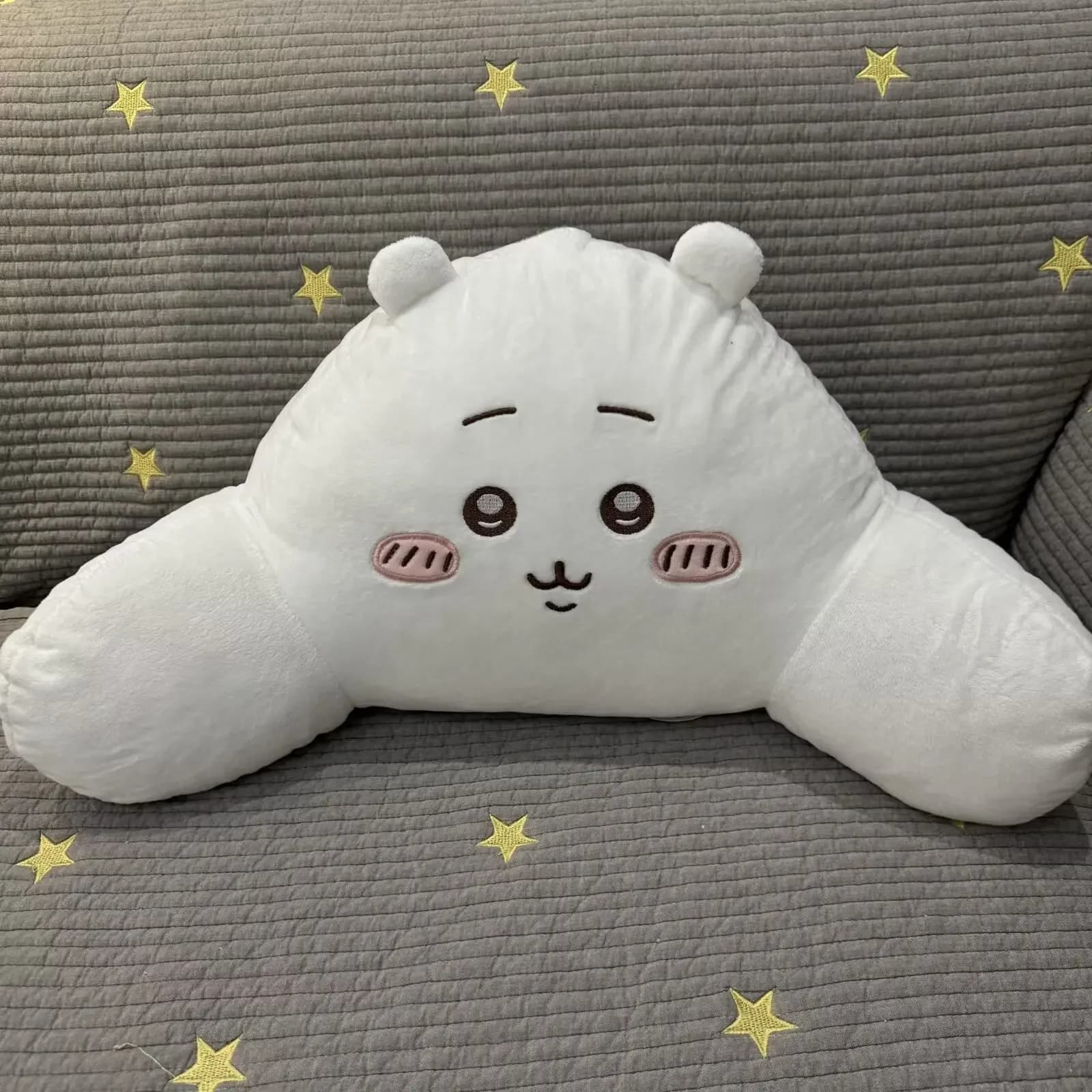 Almofada lombar Chiikawa Hachiware Usagi branca em pelúcia macia para suporte infantil
