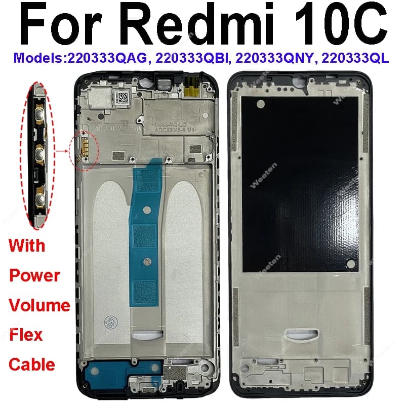 Quadro intermediário lcd para xiaomi redmi 8 8a 9 9t 9a 9c 10 10a 10c 12 12c 4g 5g lcd carcaça frontal moldura intermediária chassi escudo