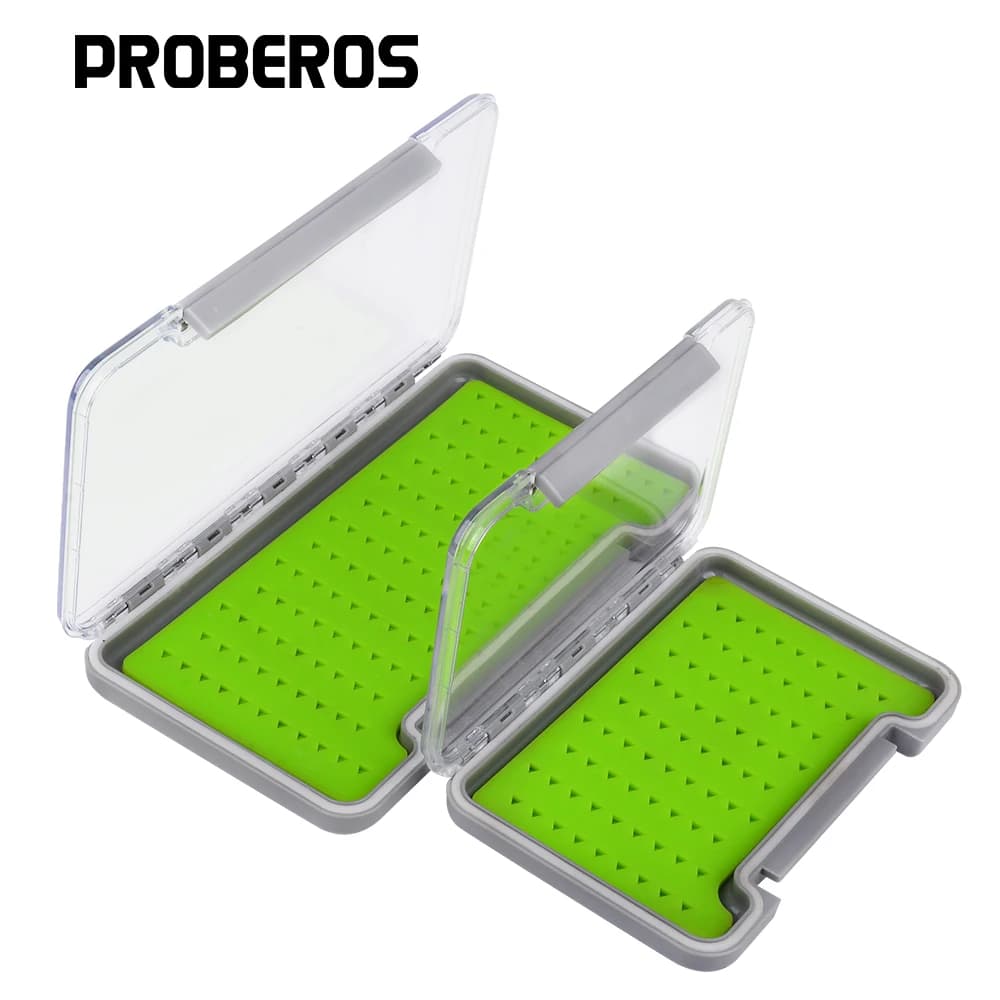 Caixa de Pesca Proberos 100% Impermeável com Prevenção de Ferrugem, 1PC, Almofada de Silicone, Espuma Transparente, Caixa de Armazenamento para Pesca