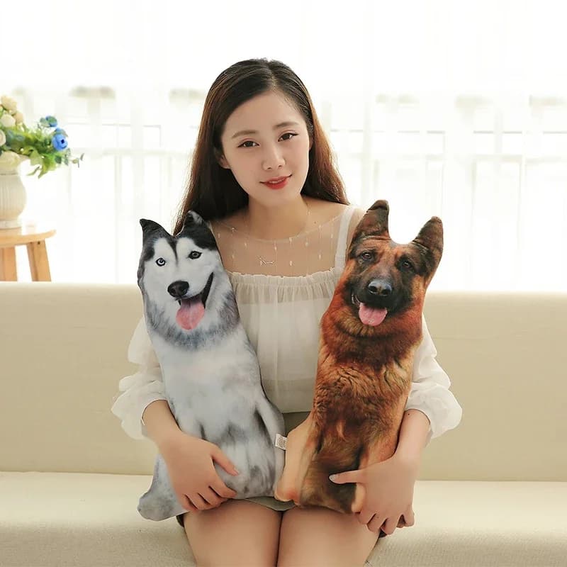 50cm bonito realista 3d gato cão brinquedos de pelúcia recheado macio animal boneca simulação sono travesseiro sofá almofada decoração para casa presente