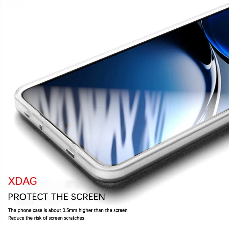 Capa transparente de silicone macio para Xiaomi Poco X7 Pro com proteção de tela elevada para evitar riscos
