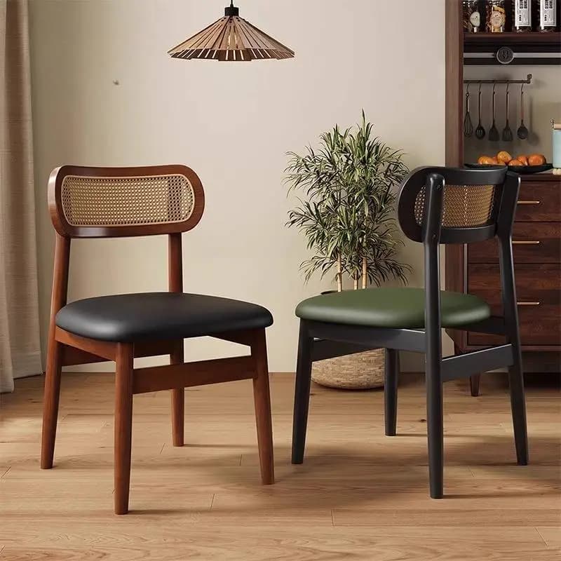 Cadeiras de jantar com encosto de vime, cadeiras de jantar nórdicas de luxo para cozinha, restaurante, móveis modernos para sala de jantar