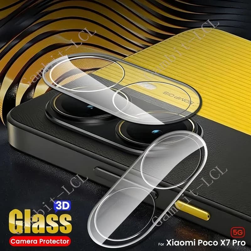 Película protetora de vidro temperado para câmera Xiaomi Poco X7 Pro, 3D, transparente