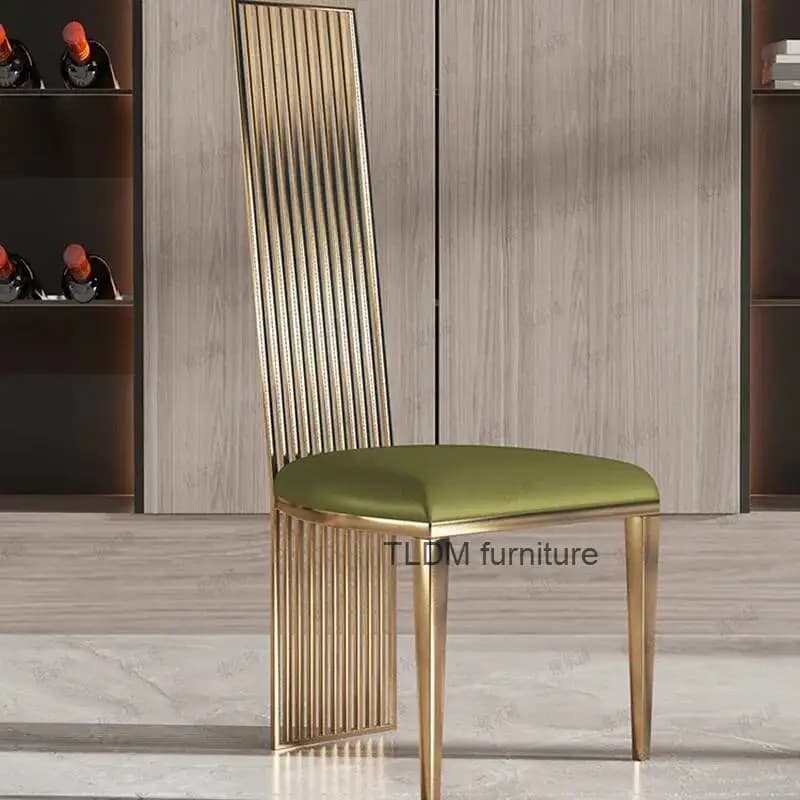 Cadeiras de luxo modernas, pernas douradas, salão de beleza, designer, penteadeira, sala de jantar, sala de estar, móveis para casa