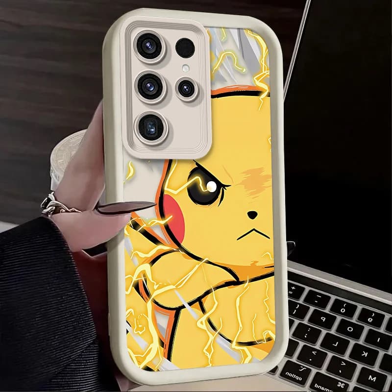 Capa de telefone p-pokemon dos desenhos animados para samsung galaxy s24 s25 s23 ultra s22 s21 plus fe a36 a56 a26 a16 a06 a15 a25 a35 a55 5g capa