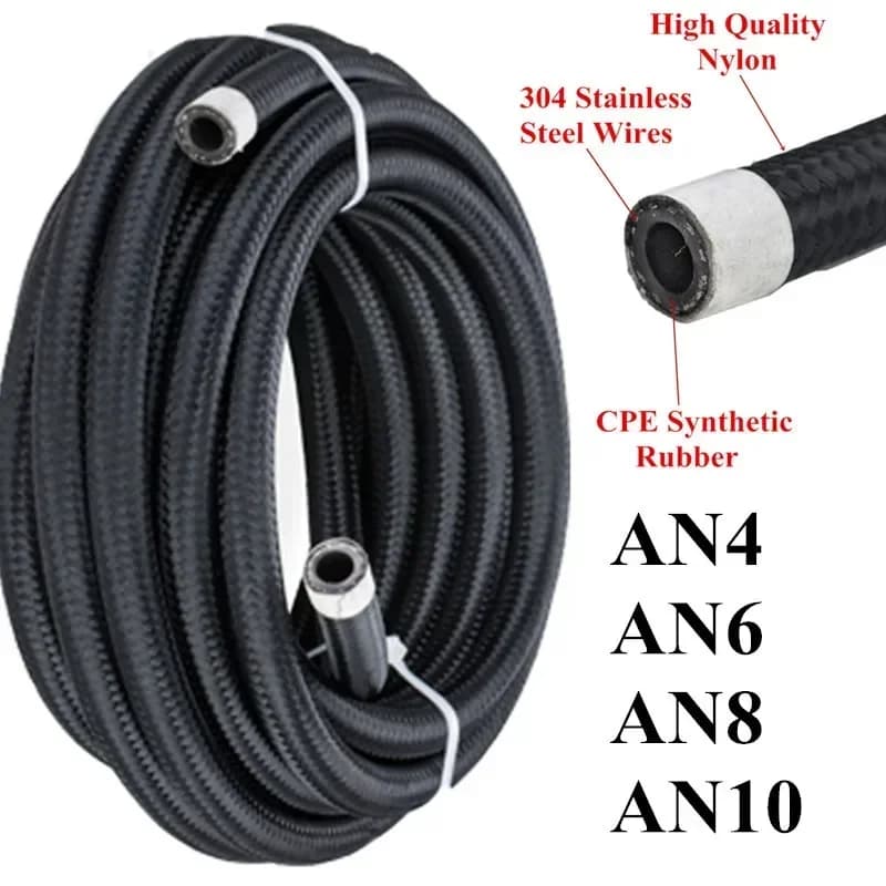 Mangueira de combustível de carro com especificações técnicas AN4 AN6 AN8 AN10