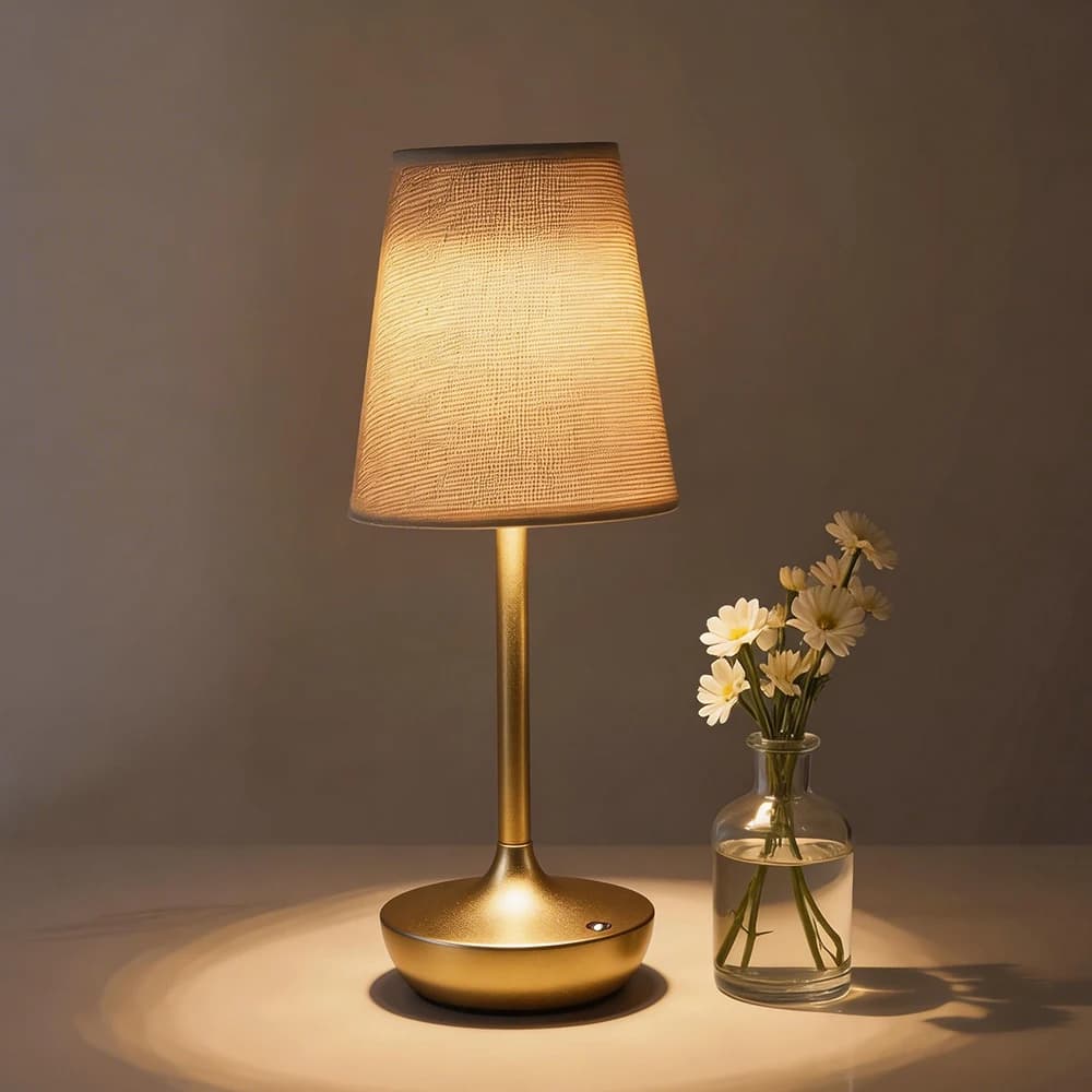 Luminária de mesa vintage GGBingo com cúpula de tecido, iluminação noturna para quarto e sala de estar