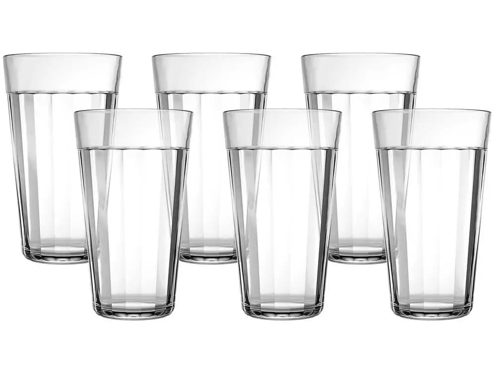 Jogo de Copos de Vidro 450ml 6 Peças Nadir Americano Long Drink