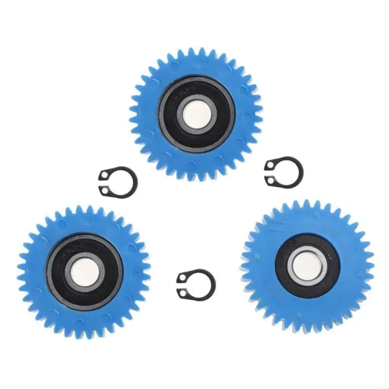 Kit com três engrenagens planetárias azuis de 36 dentes em náilon e anéis de trava para motor Ba-fang 8-fun