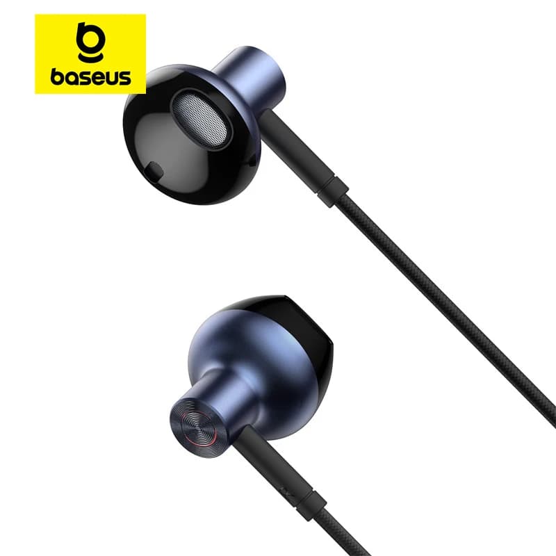 Baseus baixo som fone de ouvido intra-auricular esporte fones de ouvido com microfone para xiaomi iphone 6 samsung fone de ouvido auriculares mp3