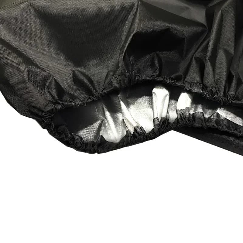 Capa protetora impermeável preta para móveis de jardim com elástico reforçado para ajuste seguro