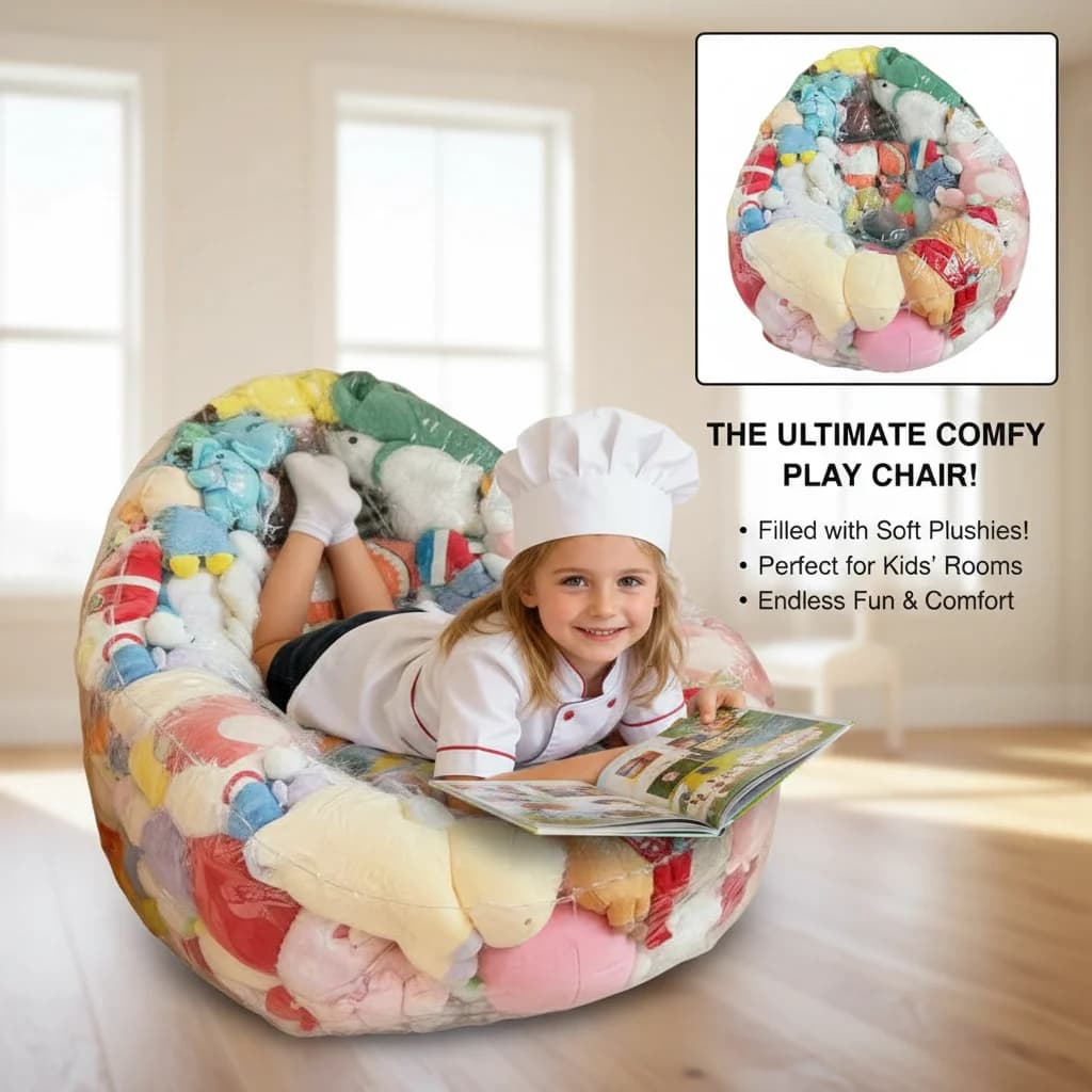 Organizador inflável transparente para sofá com grande capacidade, bolsa de armazenamento de brinquedos em PVC, solução de armazenamento multiuso.