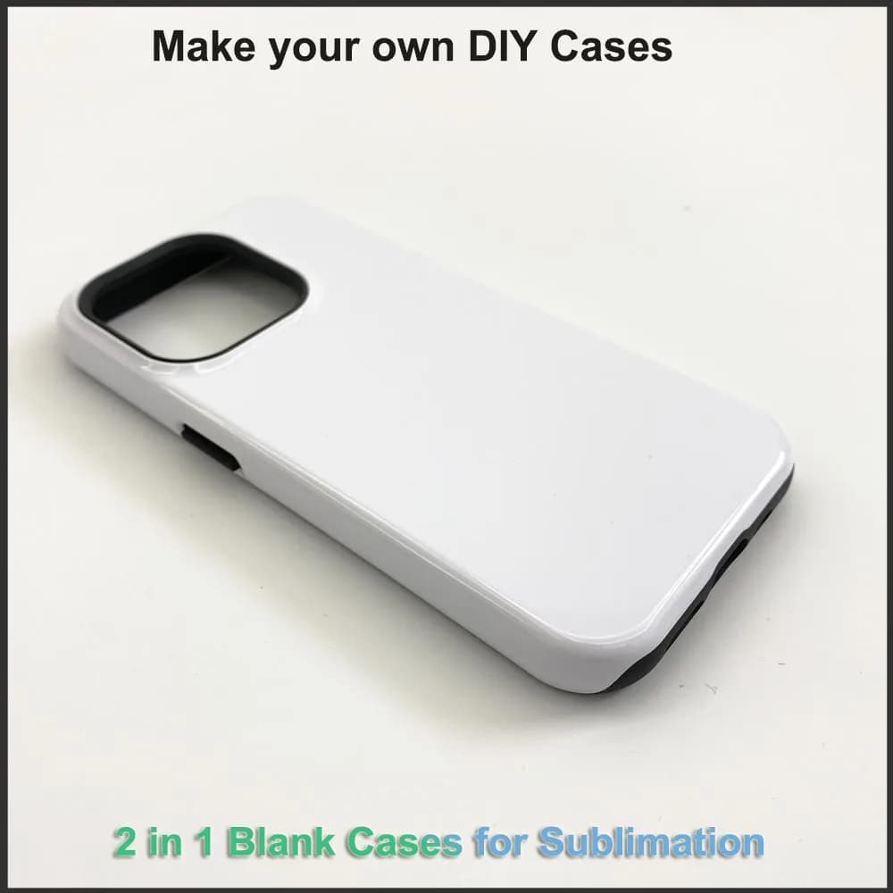Capa de telefone em branco para sublimação, compatível com iPhone 17, 16, 15, 14 Pro Max