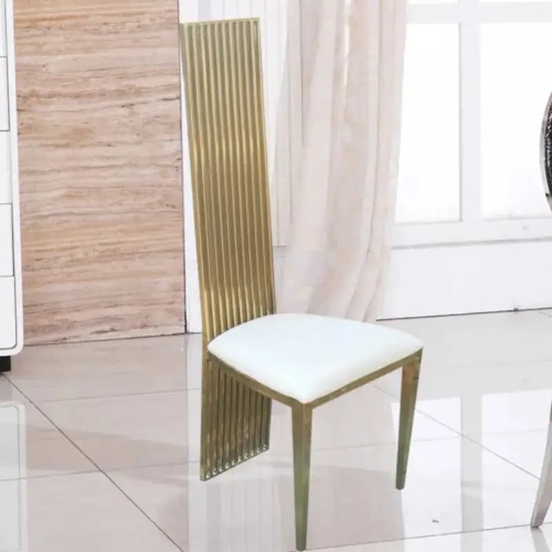 Cadeiras de Luxo de Design Moderno para Sala de Jantar, Penteadeira, Salão e Sala de Estar, com Pernas Douradas, Mobiliário Doméstico
