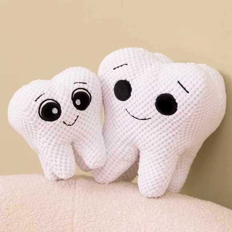Bonito imitação de dente brinquedo de pelúcia bonito dente branco pelúcia travesseiro macio engraçado sofá almofada decoração presentes das crianças