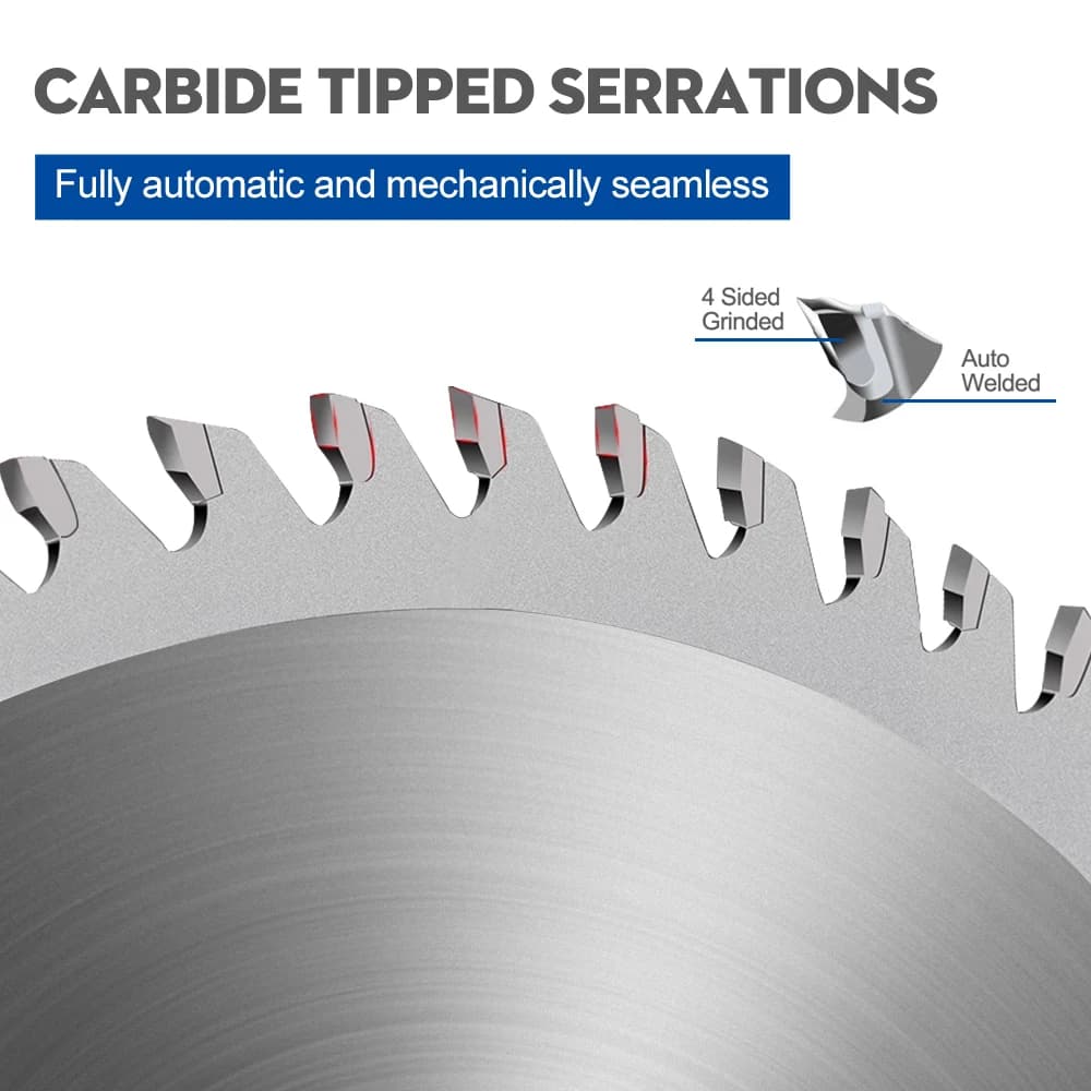 Lâmina de serra circular prata com dentes de carboneto de tungstênio para corte de madeira LV Electrics