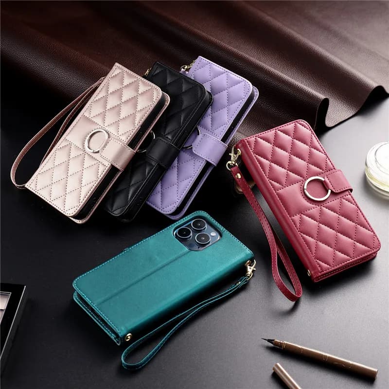 Capas de telefone Xiaomi 13T 12T 11T Pro em várias cores com design de diamante e anel metálico