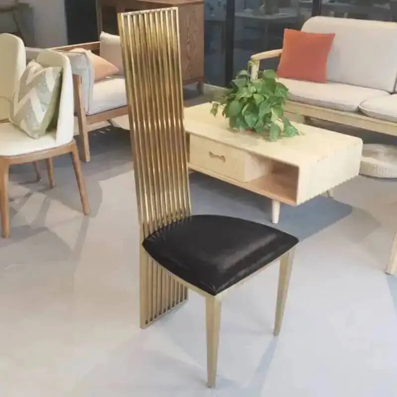 Cadeira de Luxo para Salão de Beleza, Design Moderno, Cadeira de Lounge para Restaurante, Cadeira para Manicure com Pernas Douradas, Cadeira de Jantar, Móveis para Casa