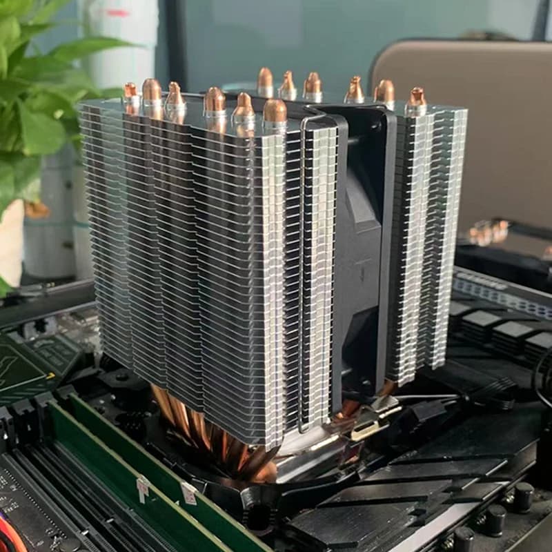 6 heatpipes cpu cooler de ar 4pin silencioso 90mm pc radiador ventilador intel lga 1700 2011 1200 1366 115x x79 x99 e5 amd am3 am5 am4