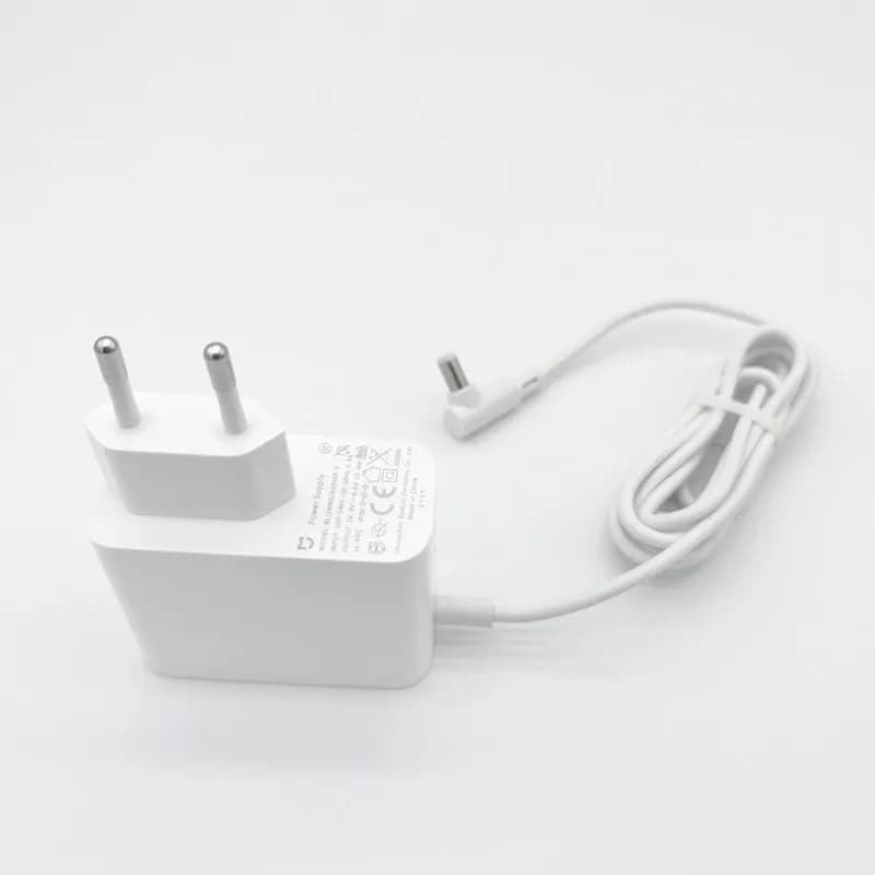 Carregador Dreame original branco 30.8V 800mA com cabo e plugue europeu para aspiradores sem fio
