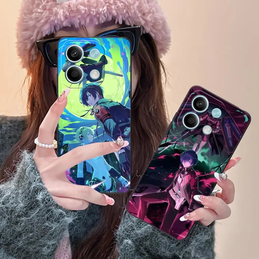 Capa de telefone Xiaomi Redmi Note com arte colorida de personagens de jogo