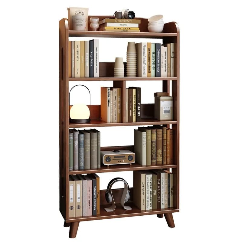 Estante de Livros de Madeira Sólida Nórdica, Prateleira de Armazenamento para Estudo em Casa, Rack de Armazenamento de Livros para Sala de Estar, Simples e Prático