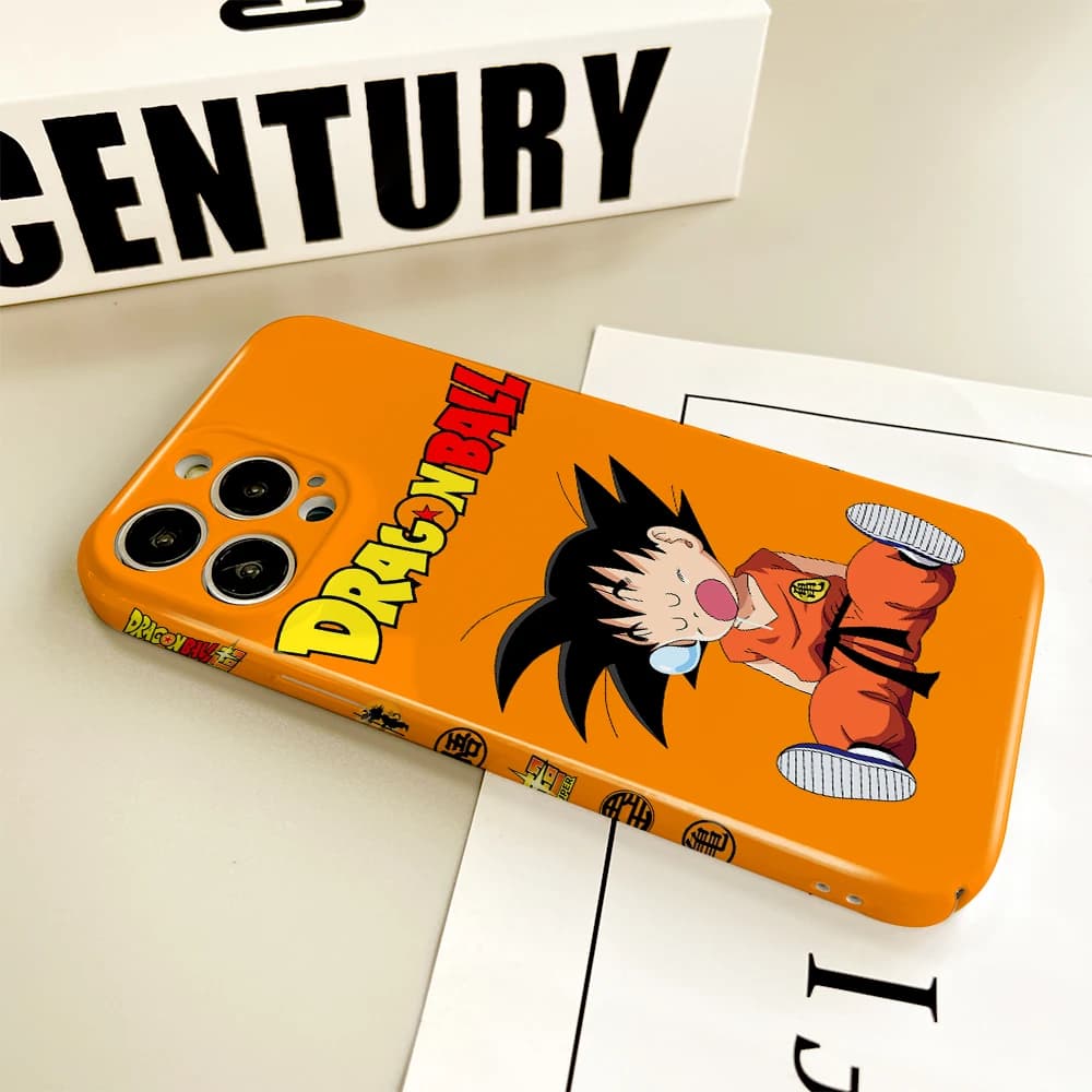 Capa de telefone laranja com estampa anime Dragon Ball Son Goku dormindo para Xiaomi e POCO