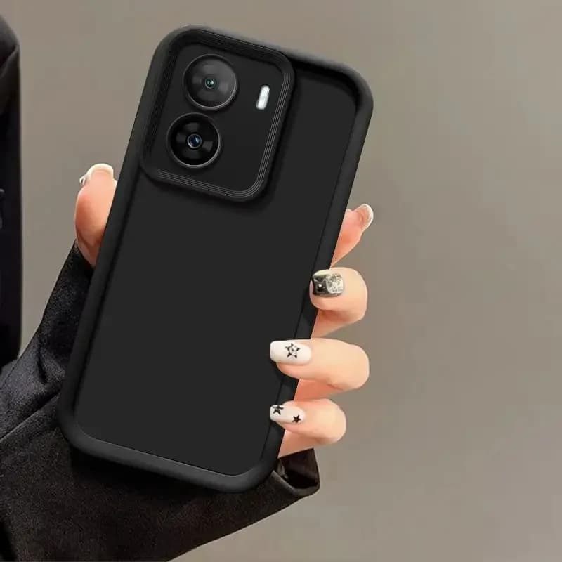 Capa preta para Xiaomi Poco C65 C61 C55 C50 C51 C31 C40 em silicone macio com proteção antiqueda