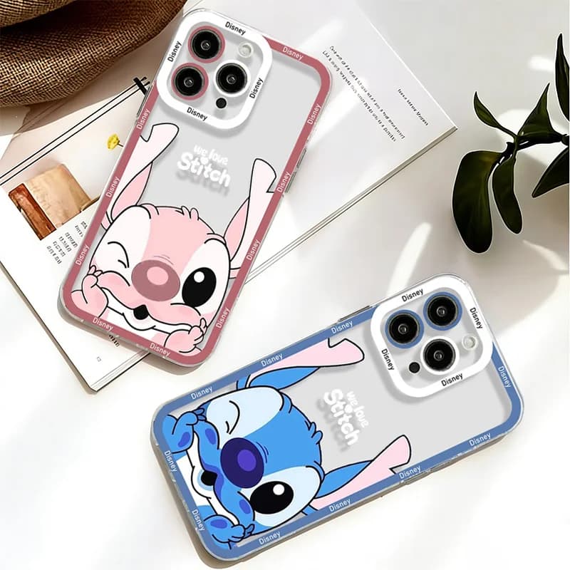 Capa protetora Disney Stitch Mickey Mouse para smartphone