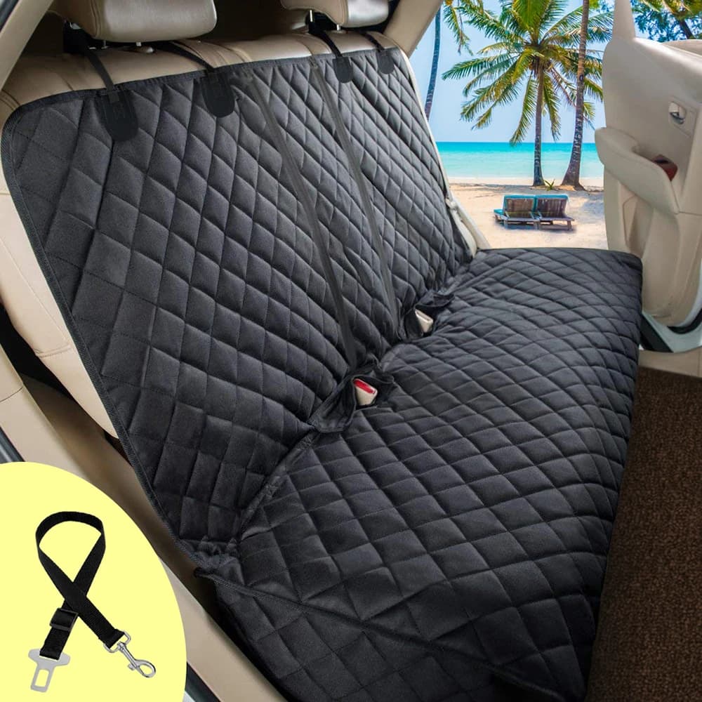 Capa de assento de carro para cães à prova d'água com design de colchão