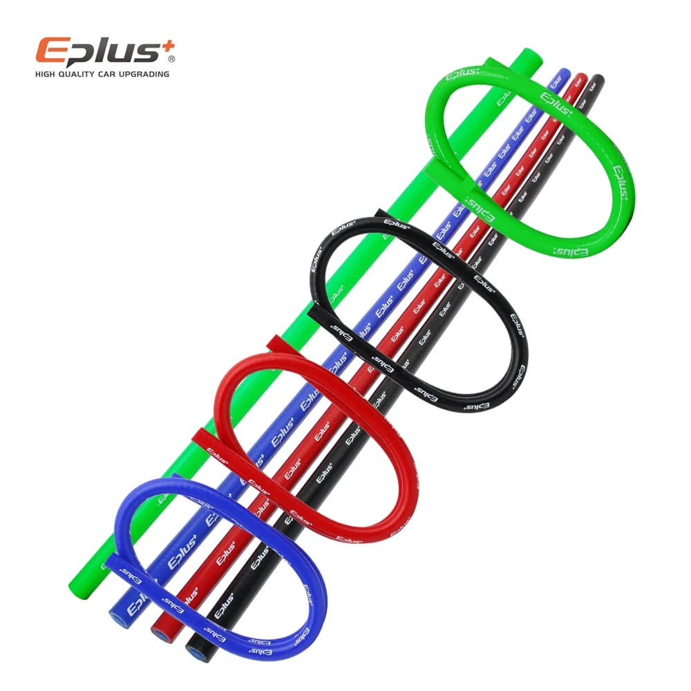 Mangueiras de silicone de poliéster de 4 camadas retas 1 metro em cores preto, azul, vermelho, verde e branco
