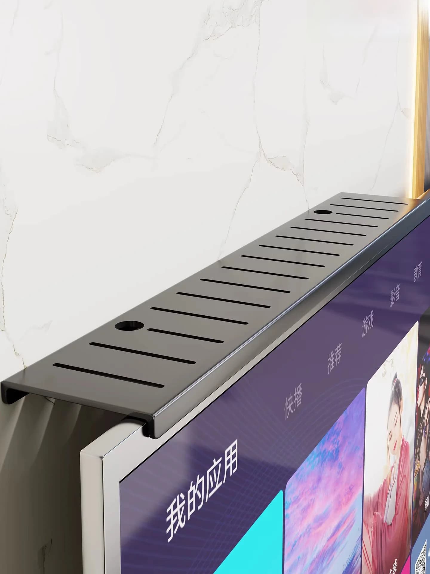Prateleira de Armazenamento Invisível Montada na Parede, Suporte para TV Box e Roteador, Acessório Organizador Multifuncional...
